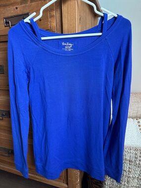 Lilly Pulitzer Women’s Long-Sleeve Scoop Neck Top - Royal Blue